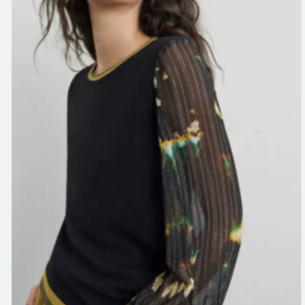 Black and Multicolor Women's Top
